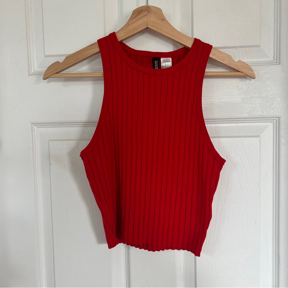 Ribbed Red Tank Top from H&M